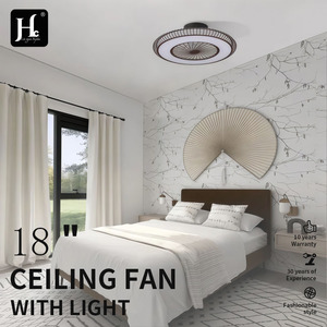 Modern Metal Ceiling Fan Light LED Daylight Illumination <b>Remote</b> <b>Control</b> Aluminum Body Surface Mounted Bedroom CRI 90 IP33 AC/DC - Product Image 4