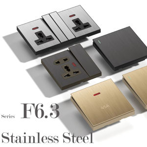 Panneau industriel en acier inoxydable multifonctionnel de 86*86mm, montage encastré en métal pour la maison, <span class=keywords><strong>prise</strong></span> <span class=keywords><strong>TV</strong></span> satellite par câble, <span class=keywords><strong>prise</strong></span> <span class=keywords><strong>TV</strong></span> 16A - Product Image 2