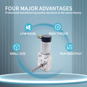 TT 모터 32X46mm 웜 기어 박스 플러스 24mm 브러시리스 모터 및 수직 기어 감속기 모터 - Product Image 2