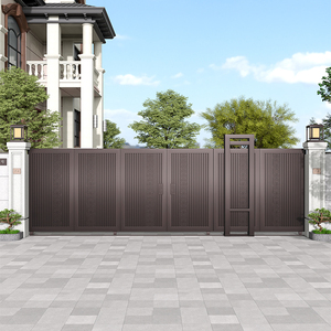 <span class=keywords><strong>Porte</strong></span> électrique en aluminium de nouveau Style chinois pour Villa Maison extérieure et cour Portes de garage coulissantes automatiques push-pull - Product Image 3