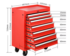 7 ngăn kéo công cụ lưu trữ tủ tùy chỉnh OEM cán 24 inch 7 ngăn kéo công cụ ngực cho nhà để xe - Product Image 2