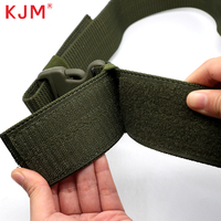 Ceinture tactique pour homme avec logo personnalisé, boucle en alliage de zinc robuste, sangle en toile pour la sécurité en extérieur, équipement de défense personnelle
