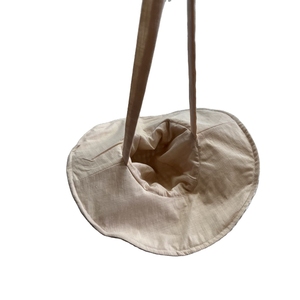 Sombrero de Sol de lino con estampado para bebé, personalizado, de alta calidad, a cuadros, doble playa, para niños - Product Image 6