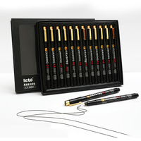 Stylos de dessin Fineliner professionnels multi-tailles Pigment encre noire tailles de points assorties étanches pour écrire le dessin