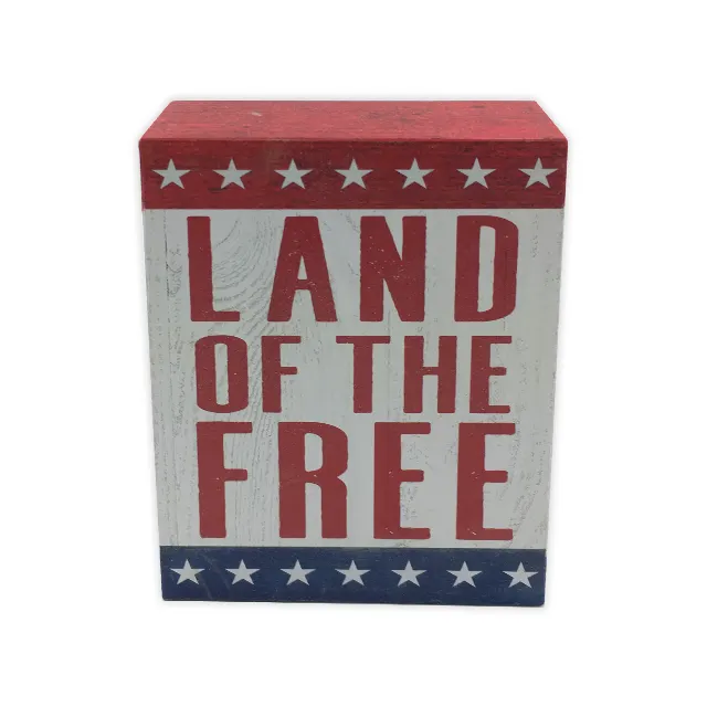Home Decor Tafel Blok Met Zijde Pint Woorden Voor Amerikaanse Natie Dag