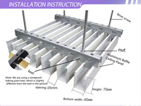 Projecteurs linéaires en aluminium pour plafond, ignifuges, isolants thermiques, étanches, vente en gros pour usines, solution de système de baffles commerciaux