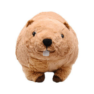 K7032 Juguete de Peluche Realista de <span class=keywords><strong>Nutria</strong></span> Marrón con Relleno de Algodón, Dientes Delanteros Grandes, Lavable a Máquina, Personalizable - Product Image 3