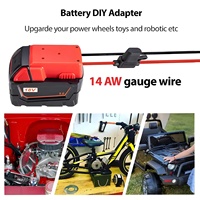 Kit d'adaptateurs Power Wheel pour batterie Mil Waukes 18V avec fil 12AWG pour la robotique, les lampes de travail, les camions RC et les jouets RC