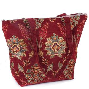 Sac de plage rouge authentique, livraison gratuite, motif tulipe - Product Image 1