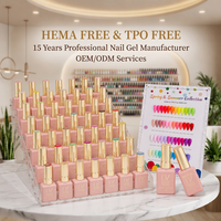 Collection de gels pigmentés UV OEM&ODM Automne-Hiver, gel à ongles professionnel pour salon, sans HEMA ni TPO