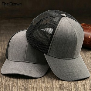 หมวกแก๊ปทรง Trucker 6 แผง ผ้าทวิลล์คอตตอน 100% ปักโลโก้ตามสั่ง สไตล์ลำลองสำหรับธุรกิจ ขายส่งจำนวนมาก พร้อมตัวล็อคแบบแถวเดียว จากผู้ผลิต - Product Image 1