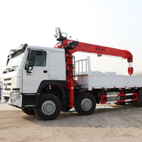 Grue à flèche droite montée sur camion de 6/8/10/12/16/20 tonnes pour manipulateur, grue agricole forestière, divers accessoires disponibles