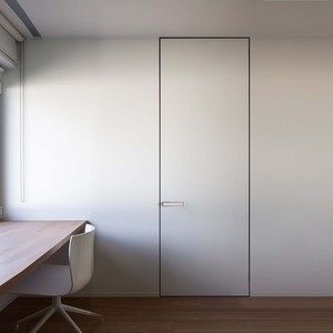 Pintu kayu padat gaya Modern klasik mewah, bingkai Panel pintu tidak terlihat tahan angin buatan <span class=keywords><strong>China</strong></span> - Product Image 6