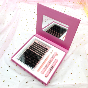 Pestañas Postizas Individuales Hechas a Mano, Efecto Voluminoso y Delicado, con Banda Delgada de Visón Sintético, en Kits - Product Image 4