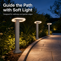 Lampe de Jardin LED Moderne 18W Personnalisée OEM/ODM, Éclairage Extérieur Étanche AC85-260V, Lampadaire de Jardin 40cm 60cm 80cm