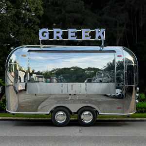 Carrito de perritos calientes y remolque de café, equipo de cocina completo, camión de comida móvil hecho a mano en China, fibra de vidrio y aluminio duraderos - Product Image 1