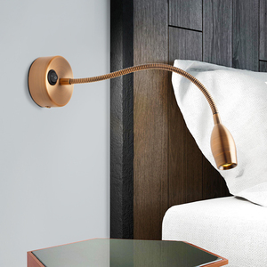 <span class=keywords><strong>Lampe</strong></span> murale moderne en bronze antique rouge mat pour chambre d'hôtel <span class=keywords><strong>Lampe</strong></span> <span class=keywords><strong>de</strong></span> lecture Tube <span class=keywords><strong>de</strong></span> serpent <span class=keywords><strong>Lampe</strong></span> à col d'oie Style américain moderne - Product Image 2