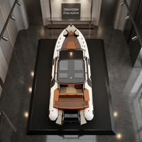 Bateau de luxe de 26 pieds, type RIB, modèle RIB810, avec tubulure en Hypalon, coque en aluminium à fond profond, console centrale.