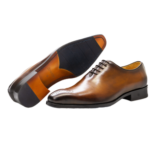Chaussures Oxford italiennes faites à la main, qualité supérieure, cuir de vache véritable, noir, marron, haute qualité, à lacets, pour le printemps, les affaires, les fêtes - Product Image 4