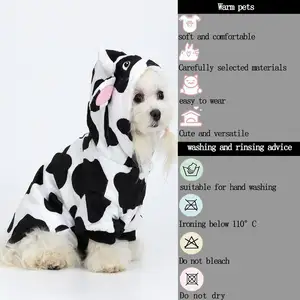 Inek pet giyim marka köpek logosu ile toptan bahar için uygun, sonbahar ve kışlık kıyafet