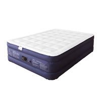Matelas Gonflable Double surélevé à Design Moderne avec Pompe Intégrée, Matelas Pneumatique Matelassé Queen Size Personnalisé, Vente Directe Usine