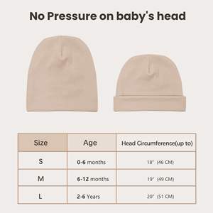 Chapeaux pour bébés avec logo personnalisé, bonnets en coton pour prématurés, bonnets chauds pour prématurés, bonnets d'hôpital pour bébés prématurés, garçon et fille - Product Image 2