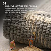 Tapis d'entrée absorbant la saleté, tapis de sol antidérapant pour l'intérieur, tapis de porte lavables et imperméables