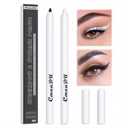 Cmaadu ดินสอเขียนขอบตากันน้ำติดทนนานอายไลเนอร์2ชิ้น/กล่องสีดำและสีขาว - Product Image 5