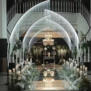 Đèn đứng hình cây rè<span class=keywords><strong>m</strong></span> pha lê phát sáng là<span class=keywords><strong>m</strong></span> nền đá<span class=keywords><strong>m</strong></span> cưới, trang trí đá<span class=keywords><strong>m</strong></span> cưới khác - Product Image 1