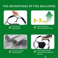 Nouveaux Ballons en Aluminium de Football 2026 Durables pour la Décoration de Matchs de Football, Ensemble de Ballons en Aluminium pour Festivals et Célébrations