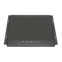 Bingkai terbuka 9.7 inci untuk industri casing logam 1024*768 Monitor layar sentuh LCD 4:3 dengan antarmuka BNC/VGA/AV/HD/USB
