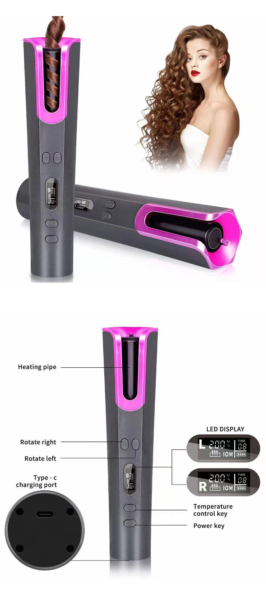 Large Best Types Of Hair Curl Curly Curler Tool Machine Roller Rollers Crimping Crimp Deep Beach Waves Wave Crimper Waver