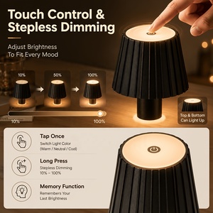 Wholesale Modern Touch Control <b>LED</b> Table Lamp Rechargeable Plastic Wine Bottle Night <b>Lights</b> for Home Bar Christmas Decoration - Product Image 2