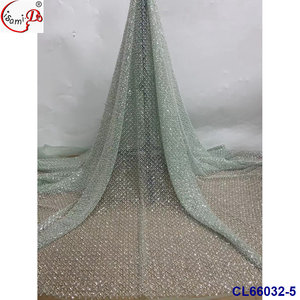 RTS lisami fleur haricots haricot perle paillettes conception mariage mariée dentelle tissu - Product Image 5