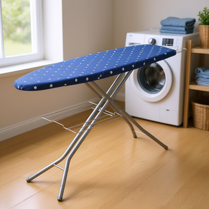 Funda para tabla de planchar de 55 x 15 pulgadas, 4 capas, resistente al calor, 100% algodón, altura ajustable, bandeja de almacenamiento para planchar - Product Image 2