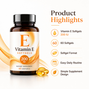 Complément Alimentaire Essentiel de Vitamine E en Gélules Molles pour Adultes, pour la Santé de la Peau et de l'Immunité - Product Image 2