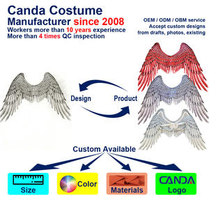 소스 팩토리 셀레스티얼 가디언 코스튬 윙즈 오버사이즈 깃털 레이어 빌드 편안한 스트랩 시스템 패션 윙즈 코스튬 - Product Image 4