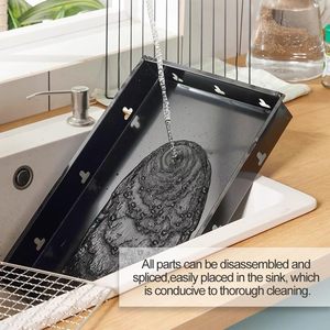 <b>BBQ</b> <b>Grill</b> Rack Portable Foldable Smoke-free Windproof Black Steel Detachable Outdoor Household - Product Image 3