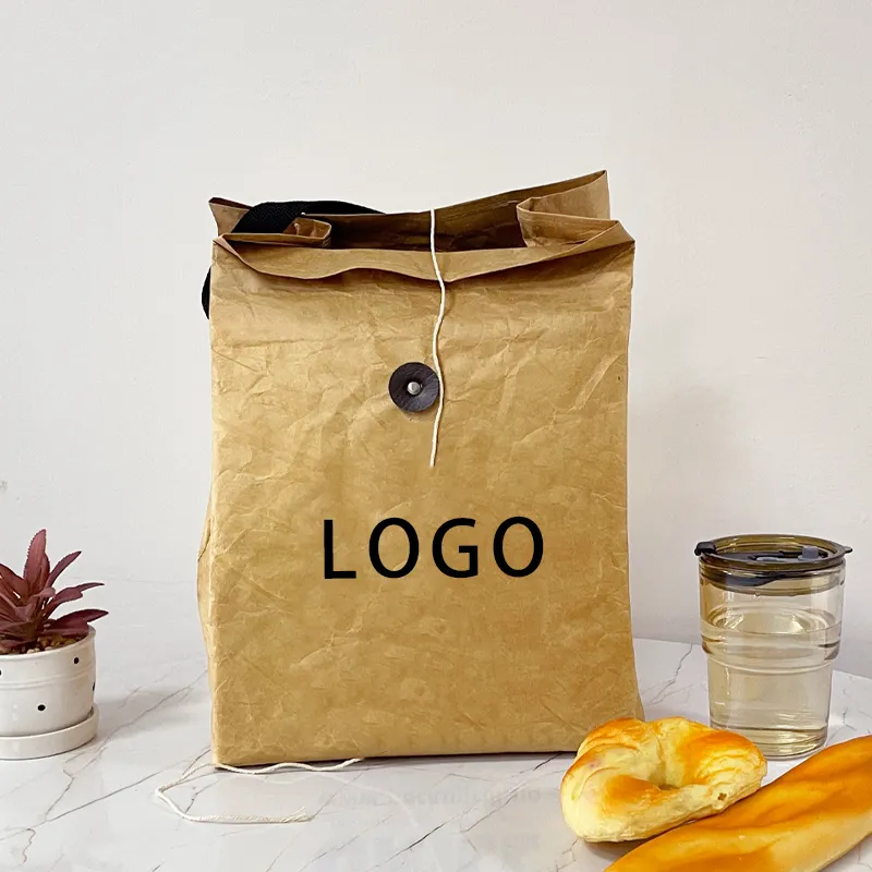 Custom Waterproof Portable School Picnic Beach Grocery Paper Thermal Insulation Hot Cold Cooler Lunch Bag Insulated