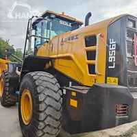 Chargeuse sur pneus LG L956F d'occasion à prix abordable, capacité de la benne 5T, poids opérationnel 17200KG, engin de construction chinois d'origine