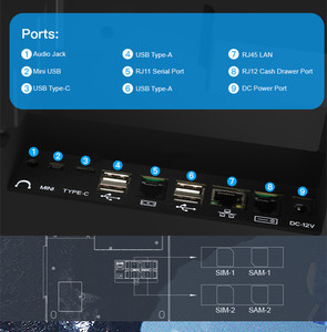 Máy Tính Bảng Pos Để Bàn 4G Wifi 2023 Inch Octa Core Android 11 Mới Nhất F6903 Với Máy In Nhiệt 10.1 Mm 58/80 - Product Image 4