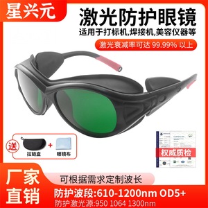 Lunettes de sécurité laser, monture noire, verres de 2 mm, transmission de 20 %, pour la protection contre les rayonnements lumineux, fabriquées à Shenzhen - Product Image 5