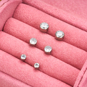 Venta al por mayor ASTM G23 titanio circón incrustaciones caracola hélice pendiente con bisagras Clicker Trangus nariz anillo mujeres Piercing joyería - Product Image 5