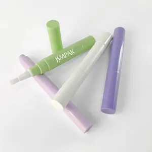 Custom Logo Empty Green Pink Aluminium Tube Luxury Cosmetic Product Packaging Lipgloss Tubes