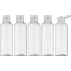 Transparent PET <b>Plastic</b> Cosmetic <b>Bottle</b> with Flip Cap for Face Cream Shampoo Lotion-<b>100ml</b>/250ml Capacity - Product Image 1