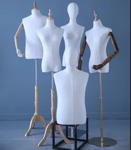 패션 하프 바디 여성 마네킹 드레스 형태 몸통 옷 디스플레이 마네킹 여성 패브릭 디스플레이 마네킹