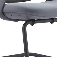 Chaise de bureau ergonomique JOHOOFURNITURE, cadre gris, fabriquée en Chine, chaise de bureau pour salle de conférence, coussin épais confortable