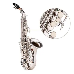 SEASOUND-Saxofón Soprano con campana curvada de plata, profesional, OEM, JYSS100S