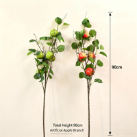 Branche de pomme artificielle de 90 cm, vente en gros, tige de pomme artificielle personnalisée pour la décoration florale de la maison, du vase et des mariages