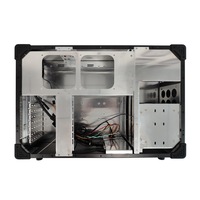 21.5 pouces usage industriel Portable ordinateur poste de travail Flip mi tour écran intégré clavier ATX facteur de forme serveur châssis